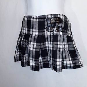 Royal Bones Skirts - Royal Bones Black and White Plaid Skirt Royal Bones Skirts - Royal Bones Black and White Plaid Skirt